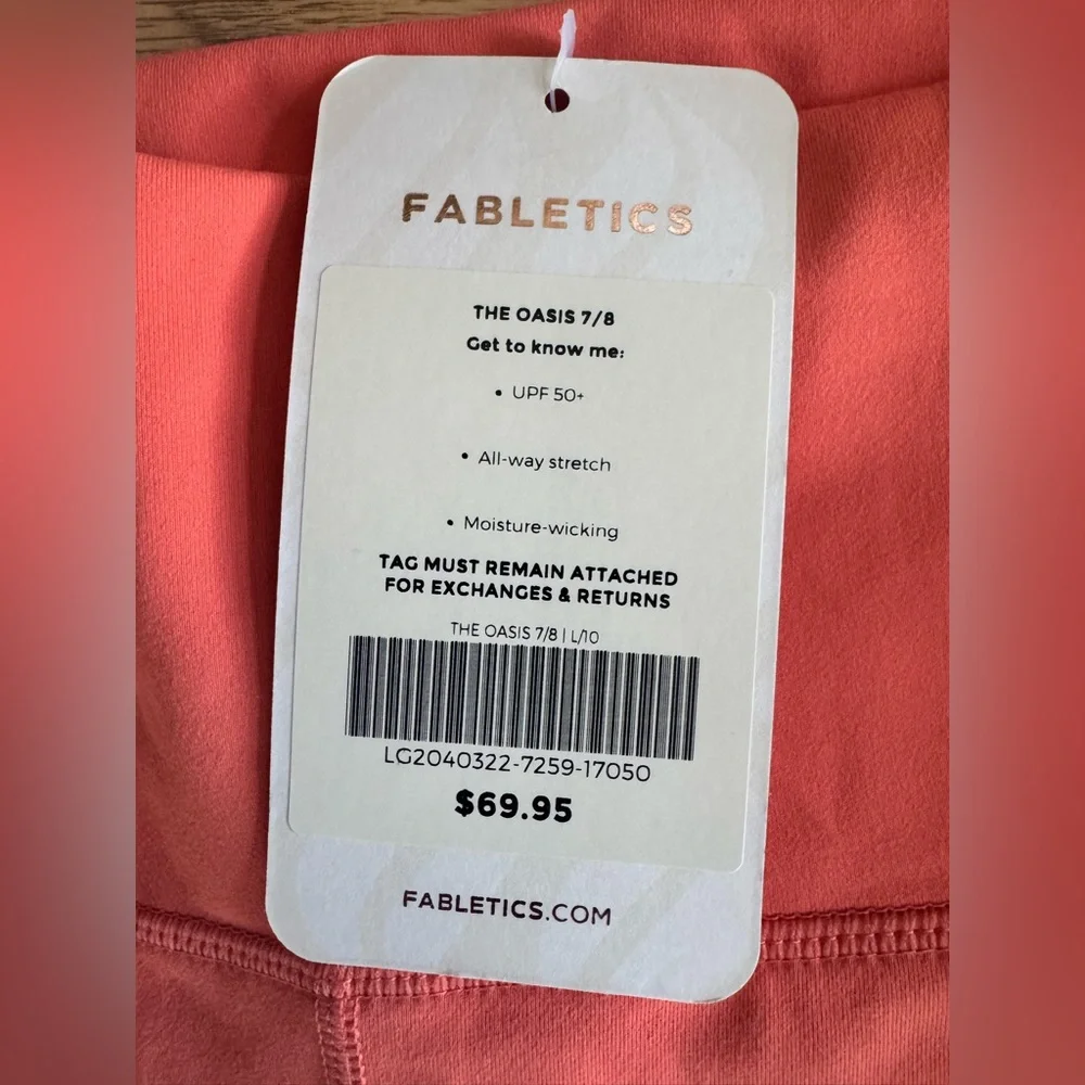 NWT - Fabletics Coral Matching Workout Set - L/XL - Picture 3 of 8